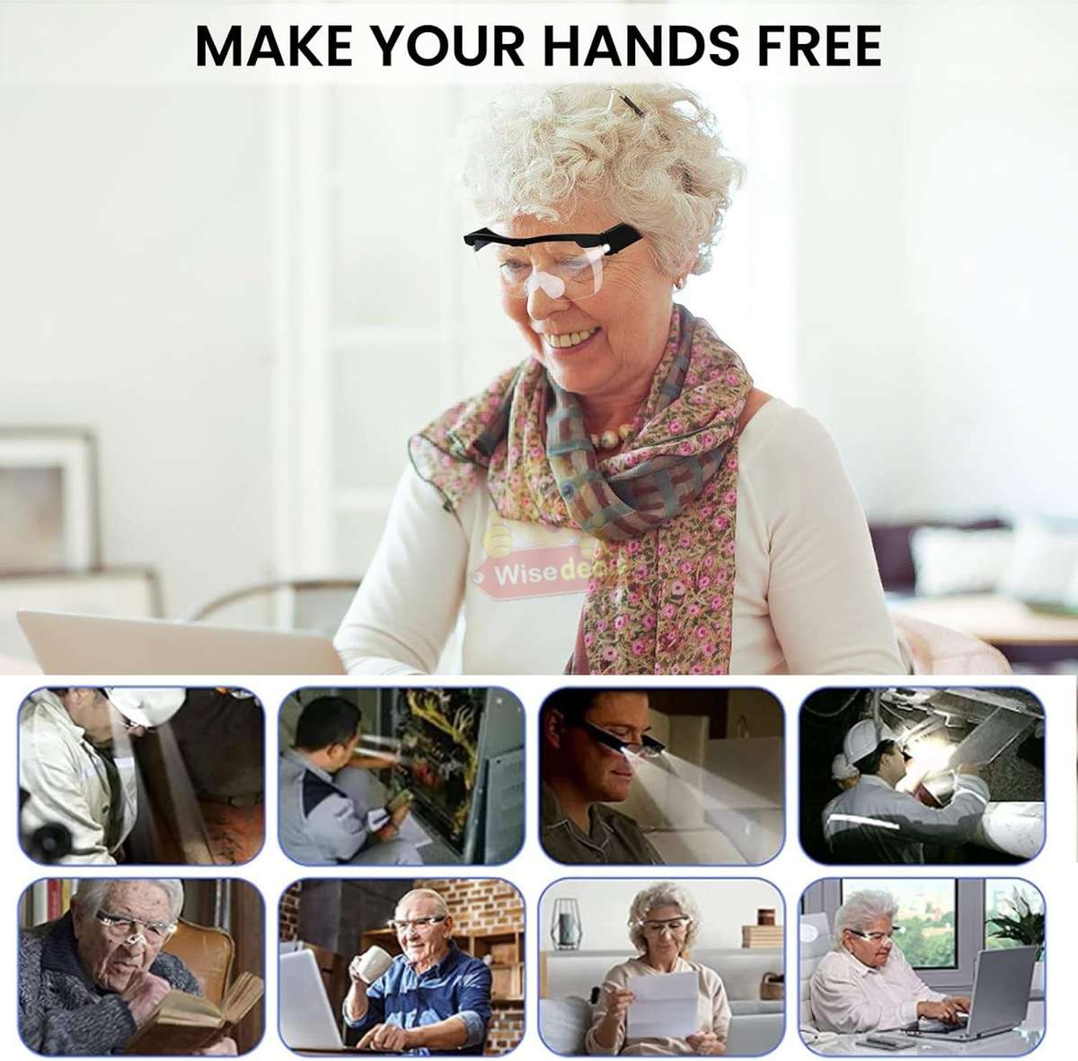 160 Percent Magnifying glasses that help provide comfortable eye protection with clear lens.