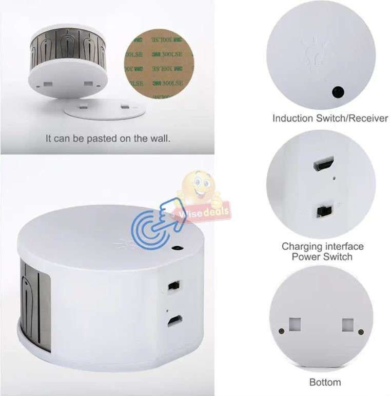 LED Projection Colourful Wall Touch Light with Remote