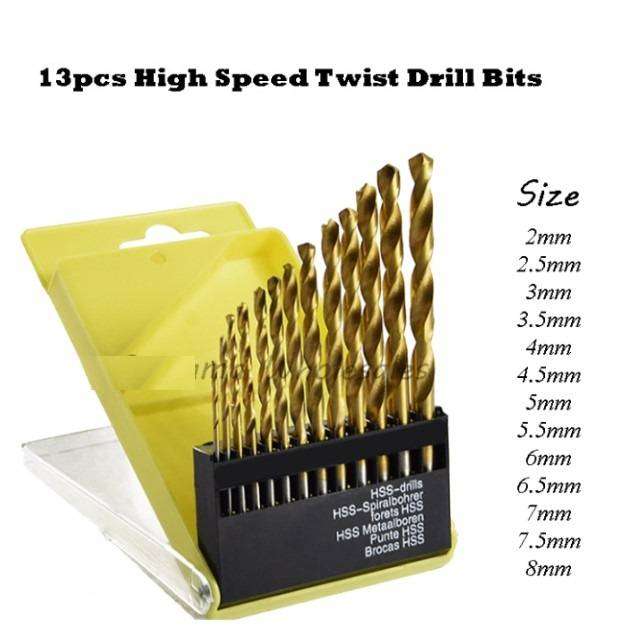 13 Piece High-speed Steel Drill Bit Set