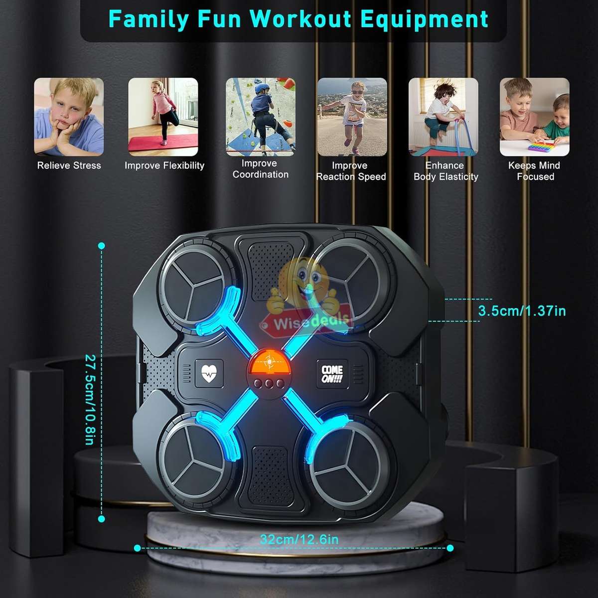 Bluetooth 3 Speed Music Boxing Relaxing Exercise Wall Mounted Speaker