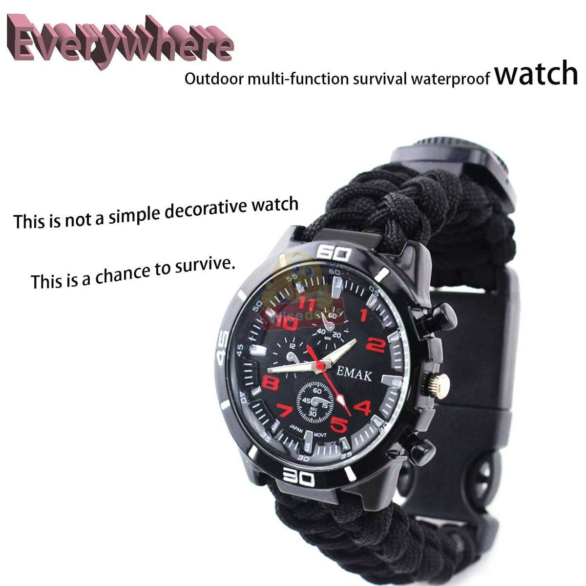 Survival Watch with lots of Features and Accessories