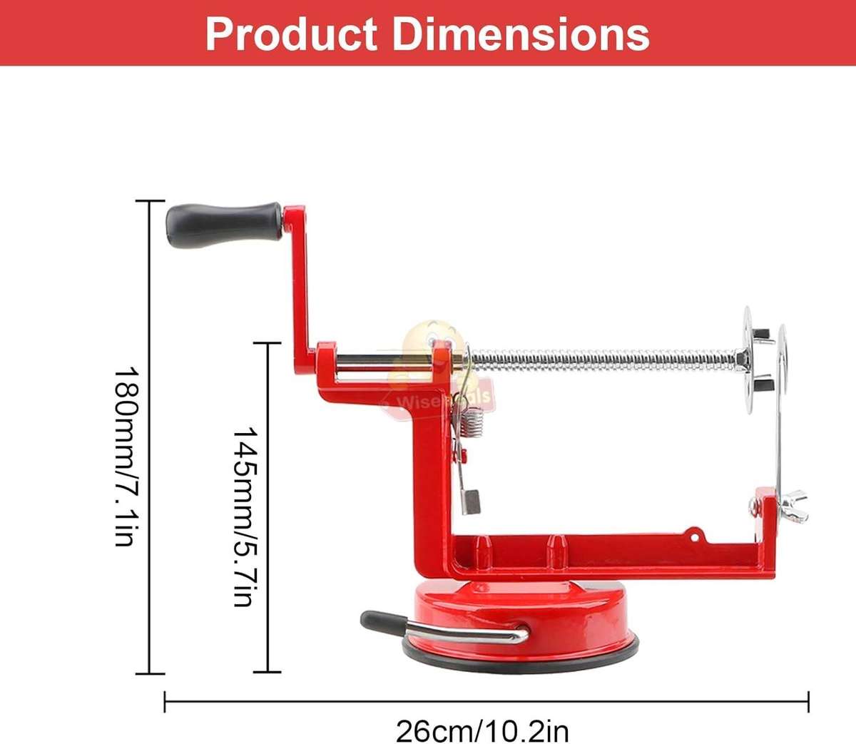 Aluminium Spiral Potato Slicer Suction Stand