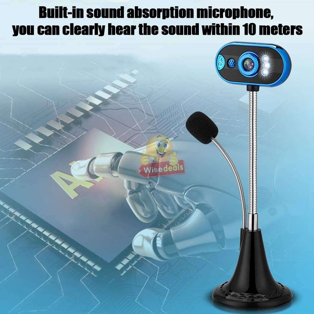 Full HD Multifunction Night Vision USB Autofocus Webcam with Microphone