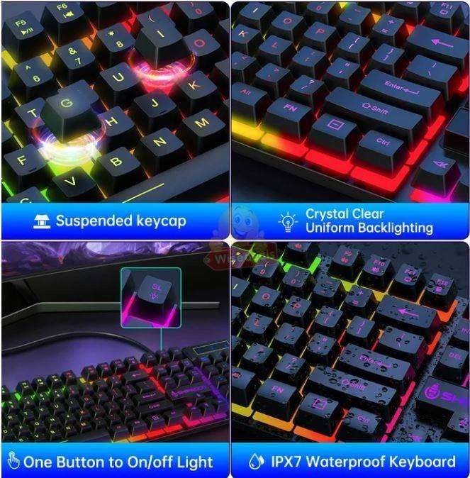 LED Backlight Gaming Keyboard and Mouse Set