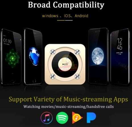 Portable Bluetooth Stereo Speaker with Built-in MIC & Light Support Hands-free Calls & TF Card & AUX