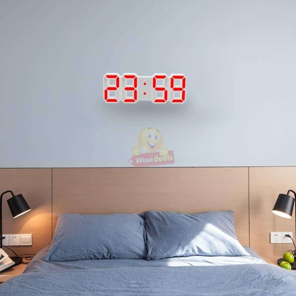 Large 3D LED Digital Light Alarm Clock