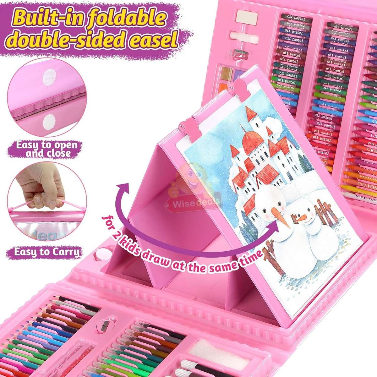 Super Mega 208 Piece Premium Art Set, Keep your Child busy for Hours and a Great Gift