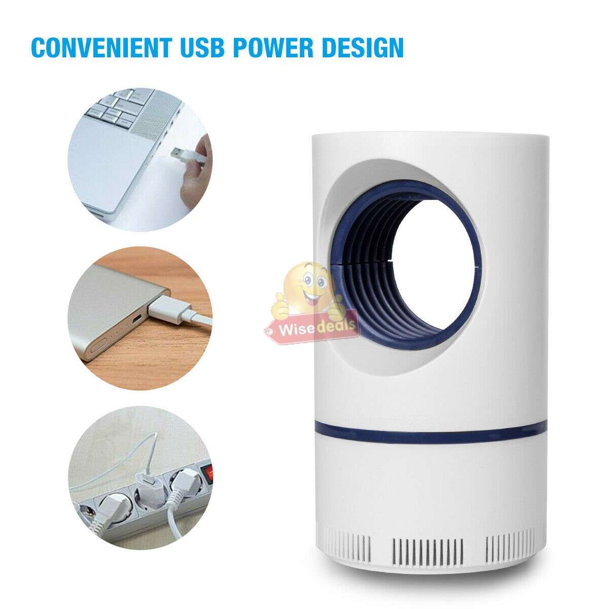 Effective UV Light Mosquito and Insect Killer, powered by USB for Indoor and Outdoor use