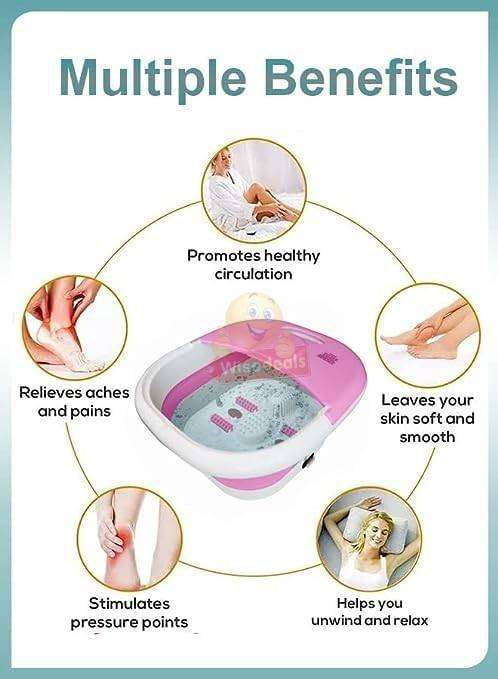 Foldable Foot Spa, Activates Blood Circulation, Relaxes Muscles, Relieve Pain and Inflammation