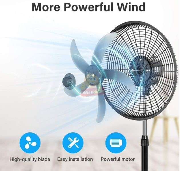 18 Adjustable Stand Fan with 3 Speed Controls
