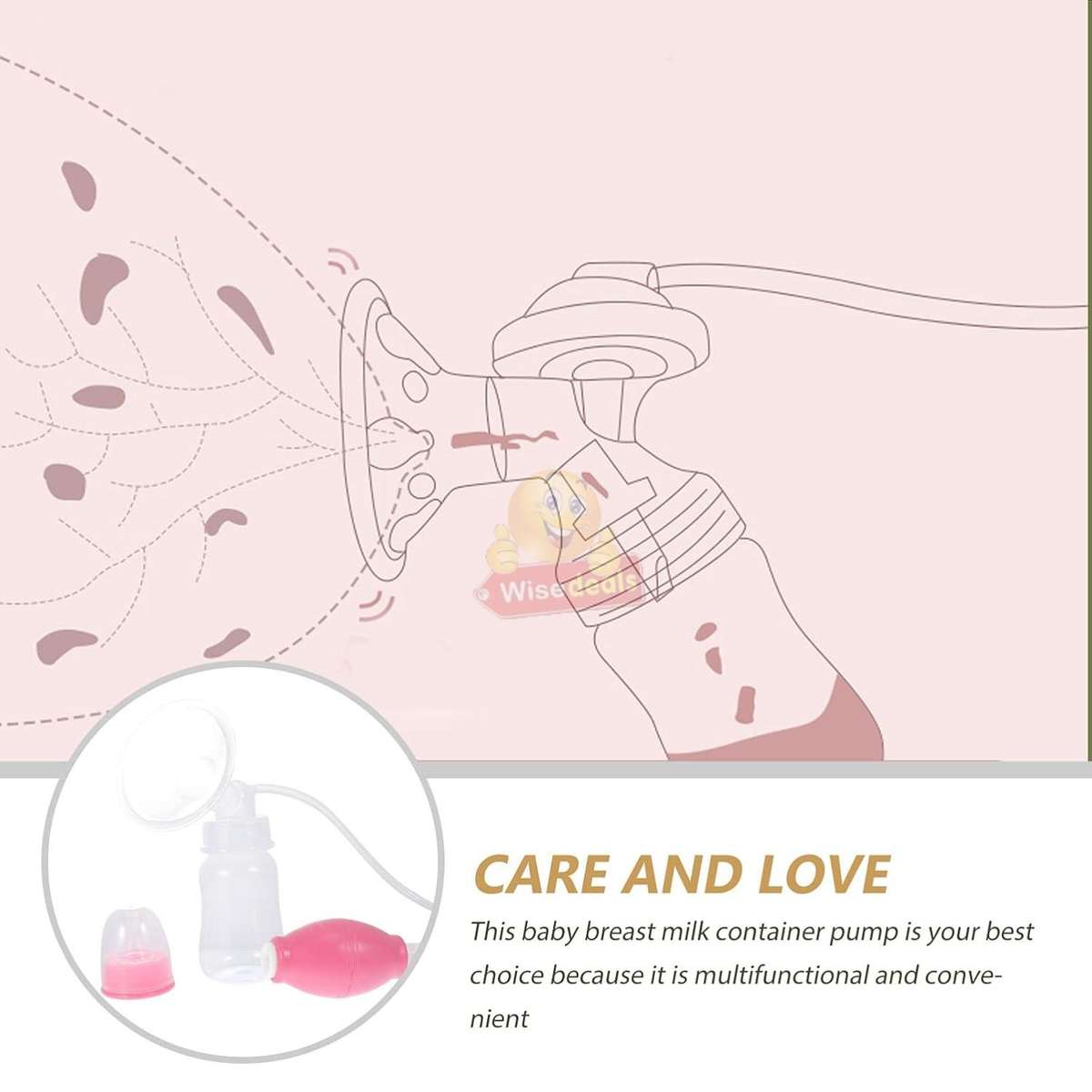 Multi-function 120ml Manual Breast-Feeding Pump with Lid