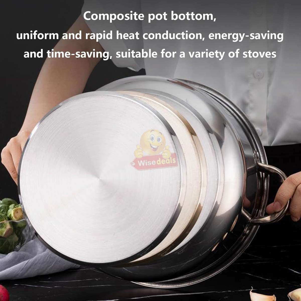 15 Piece Stainless Steel Mirror Polished Cookware set