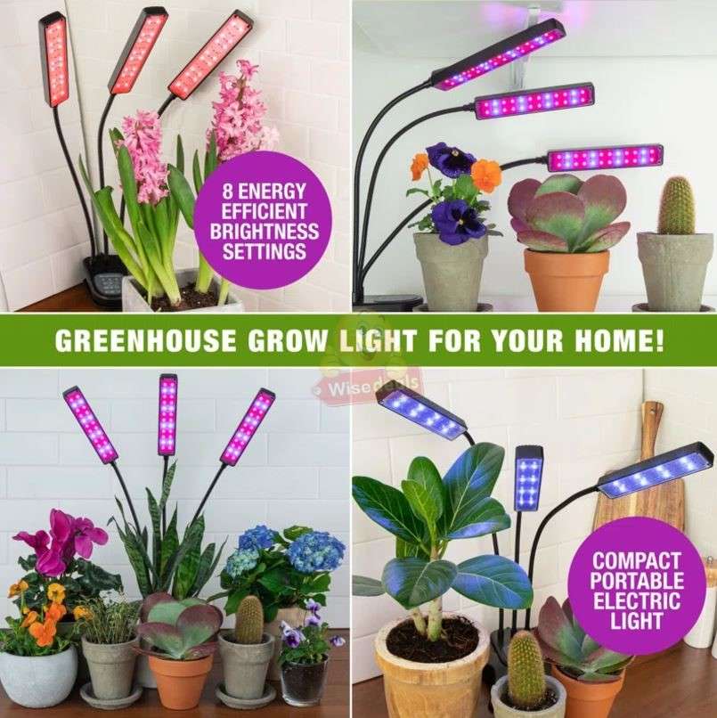 3 Adjustable Light Head LED Grow Light system