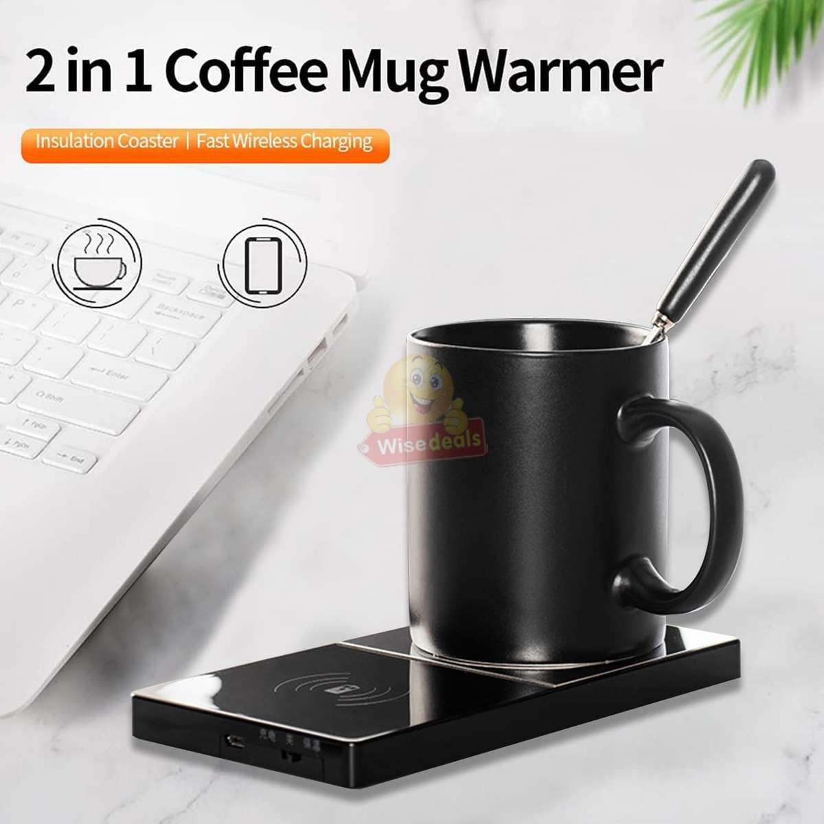 2-in-1 Wireless Charger and Coffee Cup Warmer