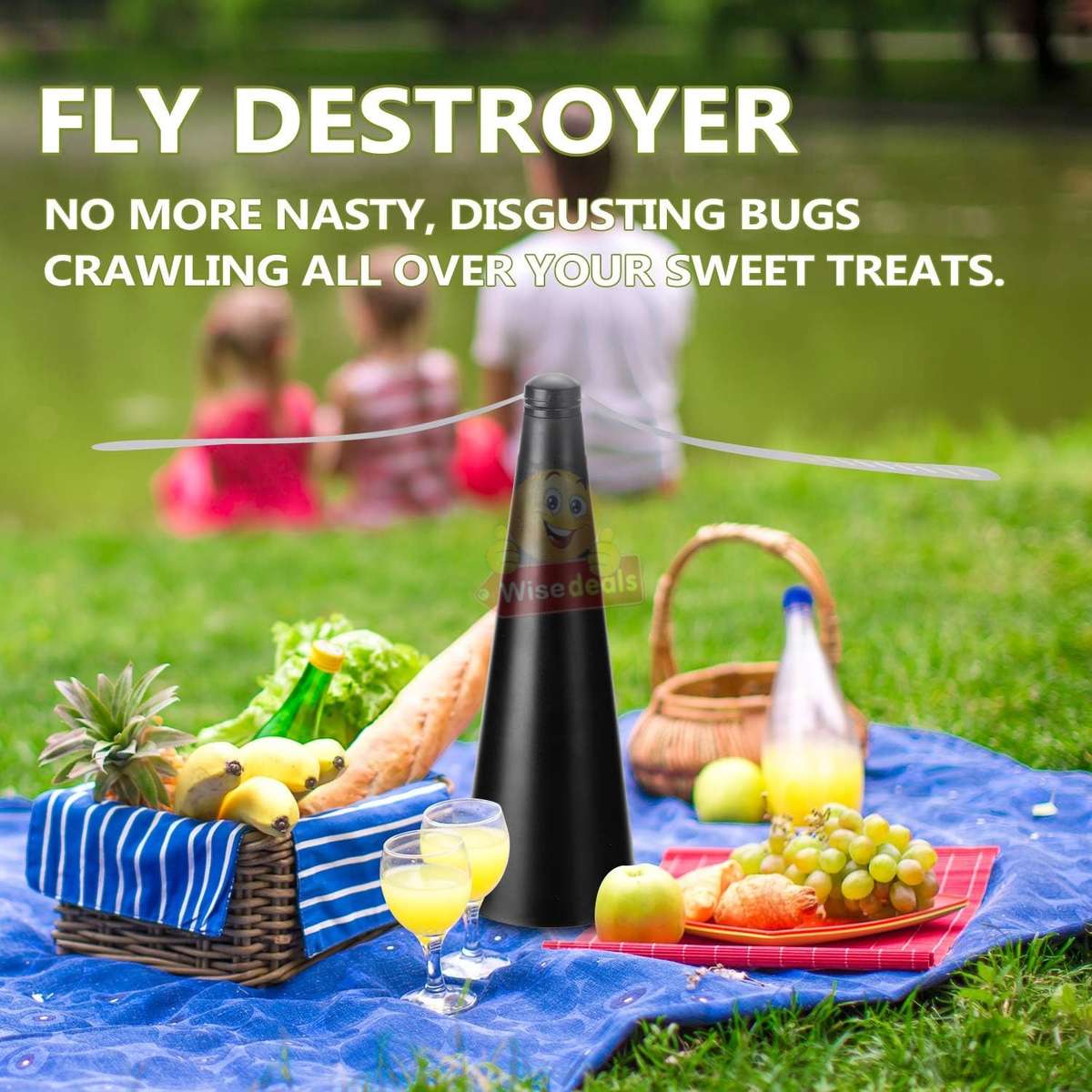 Insect Repeller Fan with 360° Rotation, Silent, Keep Insects away from Food and more - START R1 ONLY