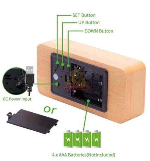 Digital LED Alarm Clock Timer Calendar Thermometer