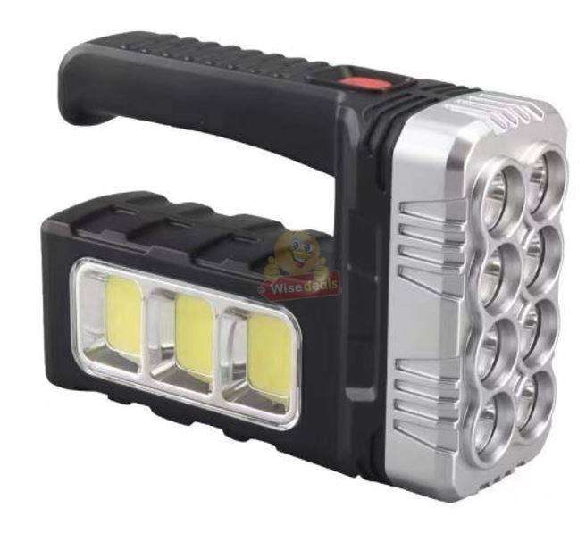 Dual Light Solar and USB LED Flashlight