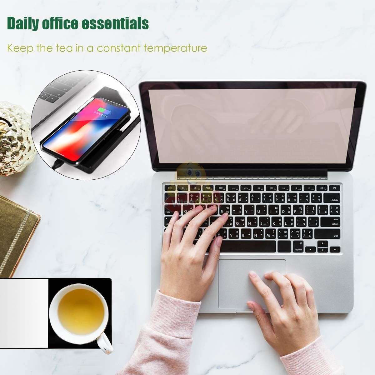 2-in-1 Wireless Charger and Coffee Cup Warmer