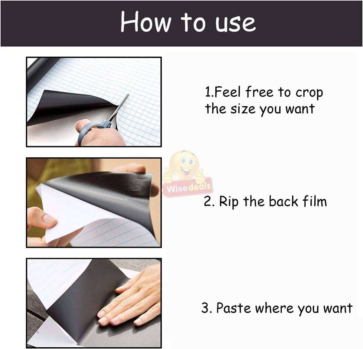 Whiteboard Wall Sticker 2000mm X 600mm