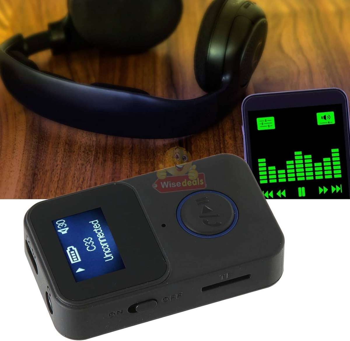 Portable Wireless Audio Player C33 Bluetooth 5.0, MicroSD, AUX, 200mAh