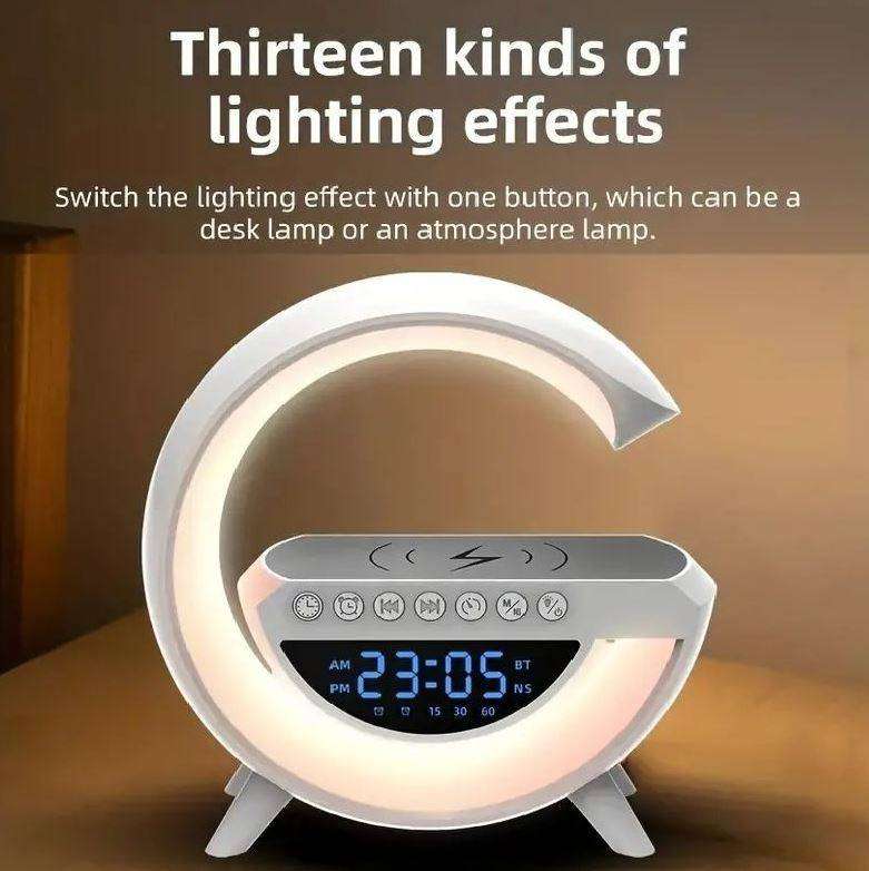 3-in-1 Wireless LED Bluetooth Speaker Radio Fast Charging Alarm Clock