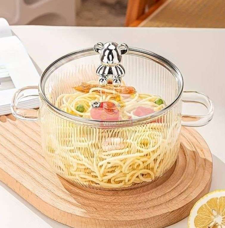 From Stovetop to Tabletop Super Cute Bear High Borosilicate Glass Pot