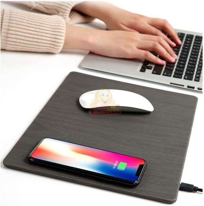 Fast Qi Wireless Charging Mouse Pad in Black