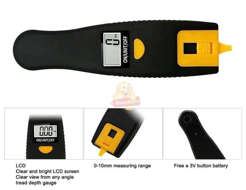 2 in 1 Digital LCD Display Tyre Air Pressure Gauge Meter
