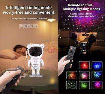 Astronaut Starry Sky Colourful Star Projector with Timer