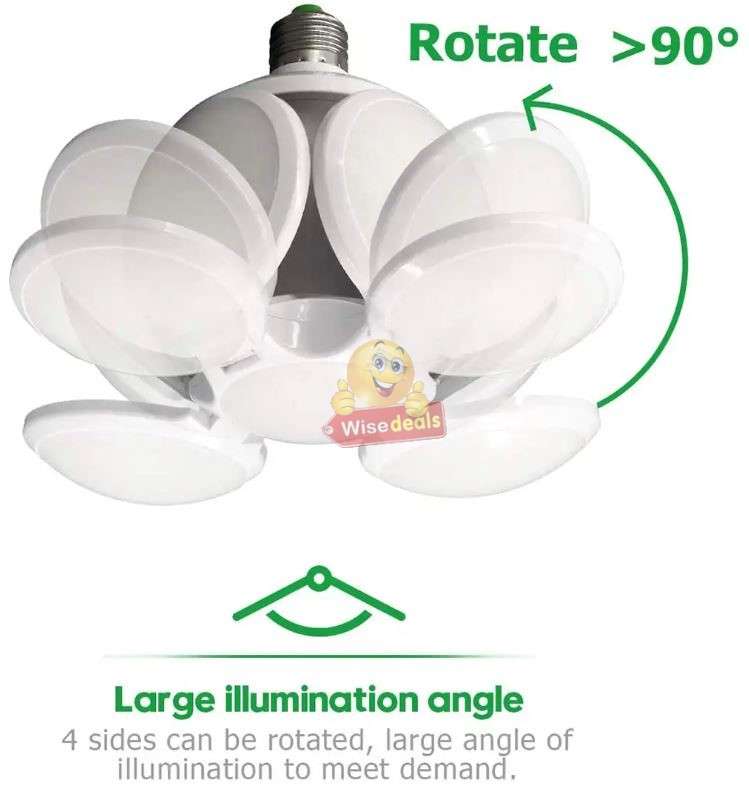 40W E27 Deformable LED Folding Football UFO Light