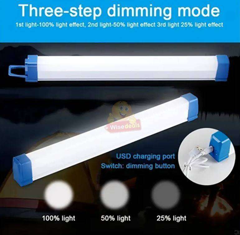Rechargeable 3 Light Modes Magnetic Long Tube Light
