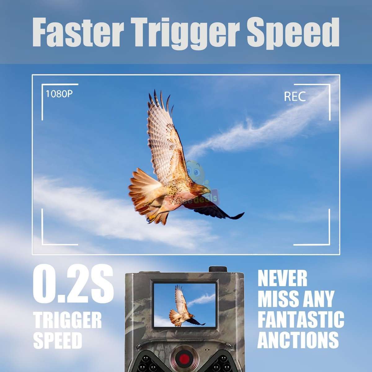 16MP Trial Camera with Remote Control and Accessories High-Quality Photos and Videos