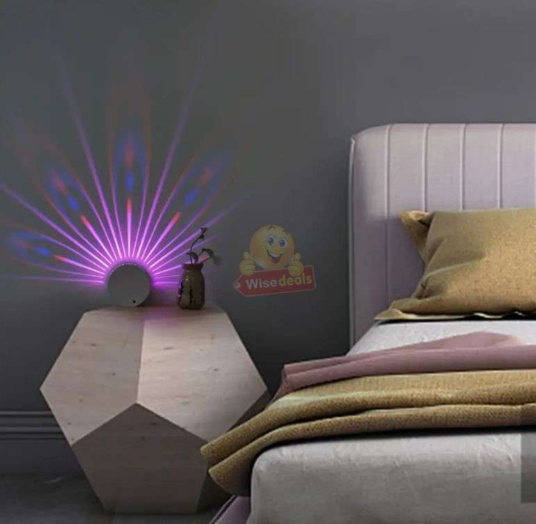 LED Projection Colourful Wall Touch Light with Remote