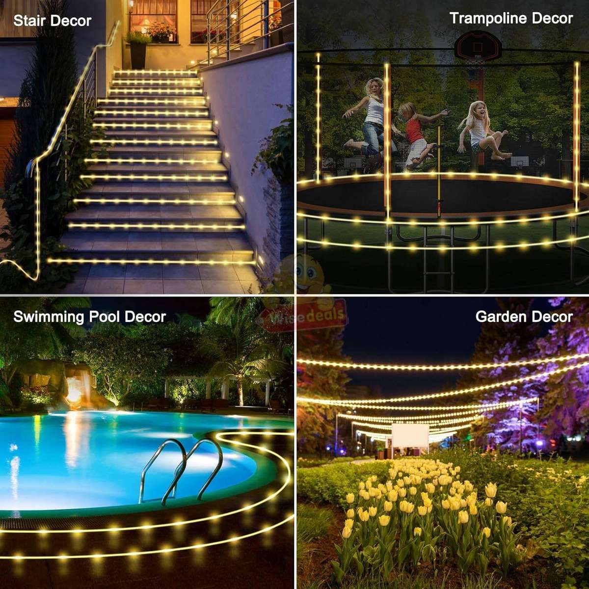 10m LED Solar String Tube Lights