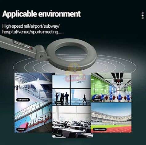 Handheld Radar Security Metal Detector with Alarm Buzzer and LED Flashing