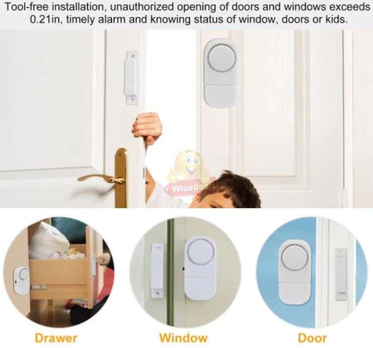 Super Loud 90dB Window or Door Alarm