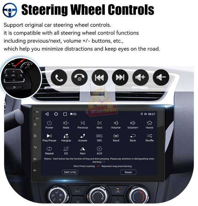 Touch Screen Quad Core Android 10.0 7-Inch Car Radio GPS Multimedia Player