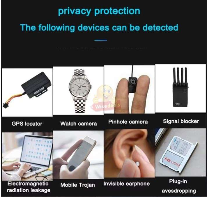 Wireless Signal Laser Lens GSM Camera Audio Detector GPS Tracking