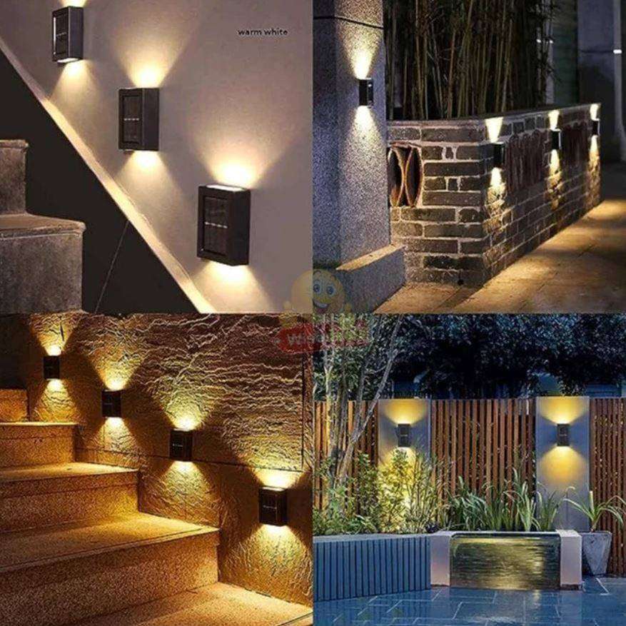 2 Pack Mini Solar Sensor Wall Lights