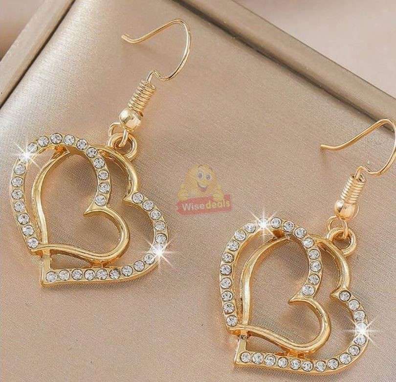 Heart Shaped Necklace and Earrings set in Complimentary Gift Box