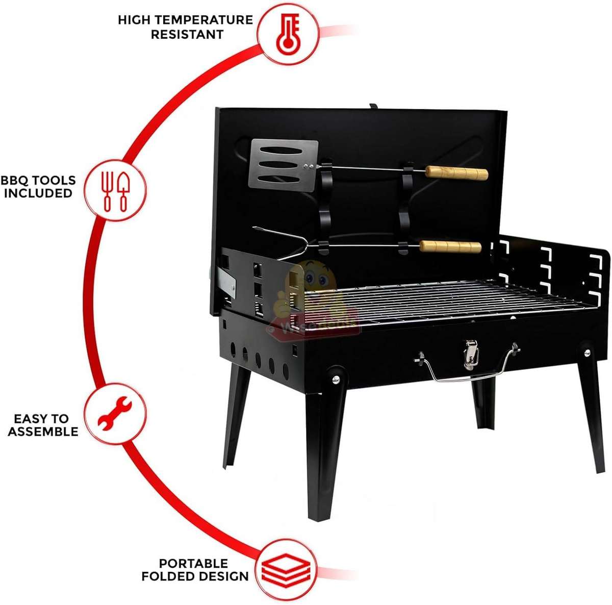 Folding Portable Barbecue Charcoal Grill Braai