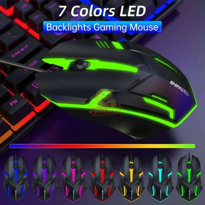 LED Backlight Gaming Keyboard and Mouse Set