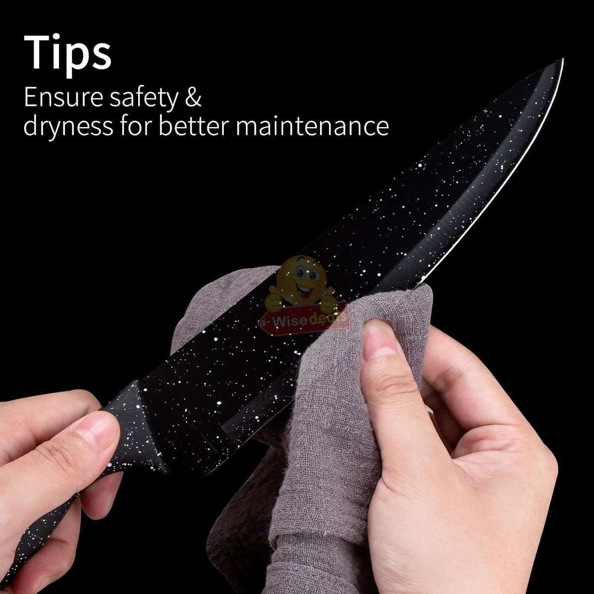 6 Piece Carbon Stainless Steel Knife Set, Perfect for slicing, Chopping, Carving...