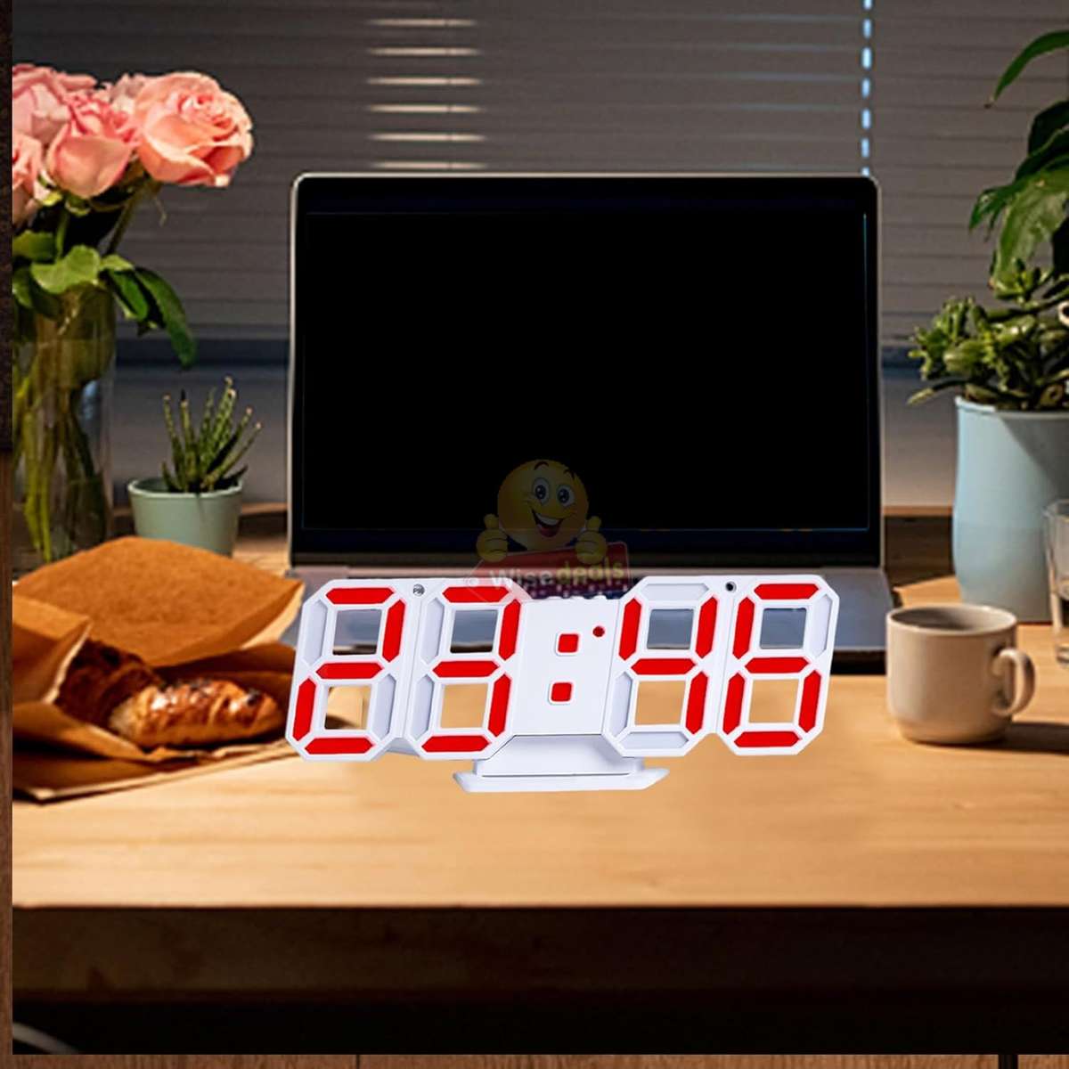 Large 3D LED Digital Light Alarm Clock