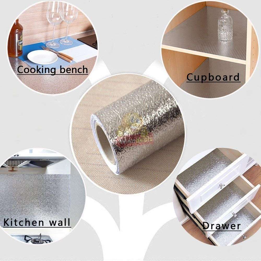 Aluminium Foil Roll Wardrobe Cabinets Cupboard Stove Table Drawer Oil and Heat Proof