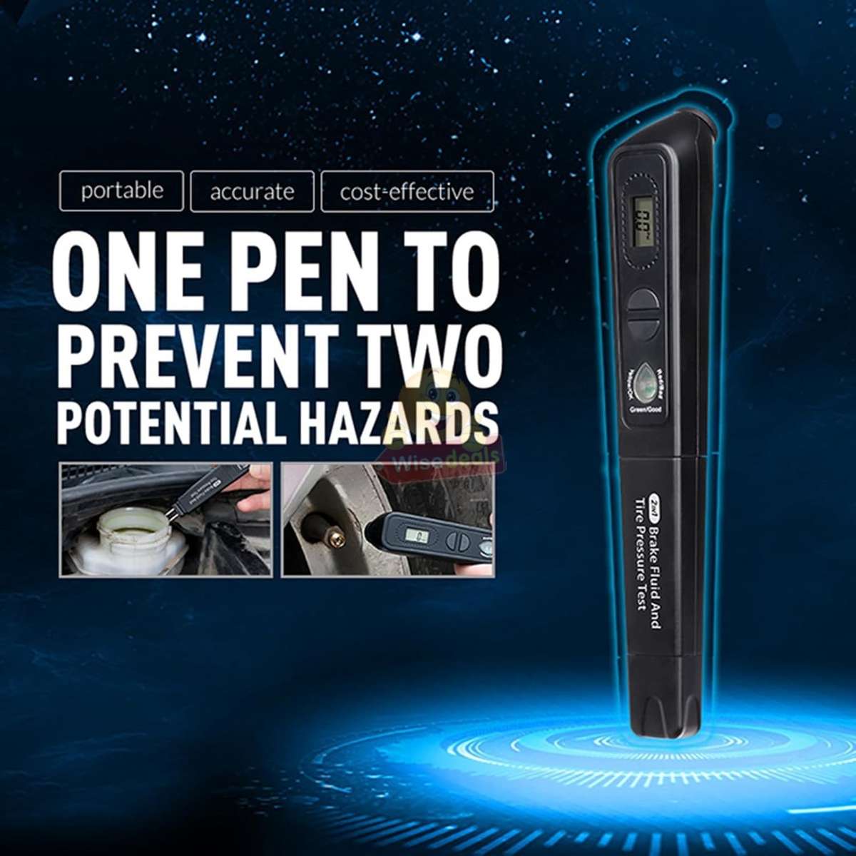 2 In 1 Digital Auto Brake Fluid and Tyre Pressure Tester