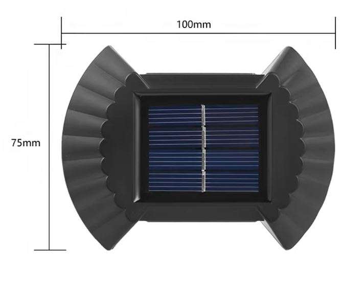 2 Pack Solar Double Head Waterproof Solar Wall Lights