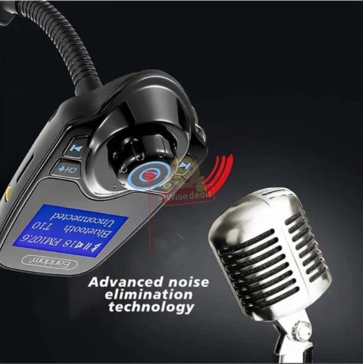 Bluetooth FM Transmitter and Fast Charger Wireless Radio and Music Receiver