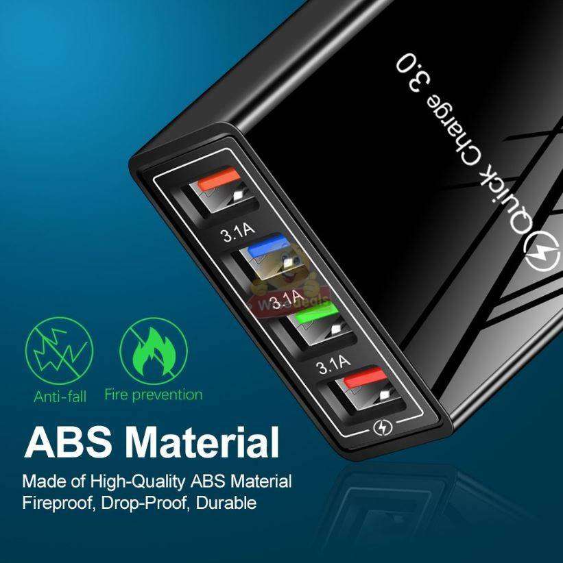 Powerful Quick Charge 3.0 6.2A 4 USB Charger