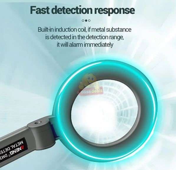 Handheld Radar Security Metal Detector with Alarm Buzzer and LED Flashing